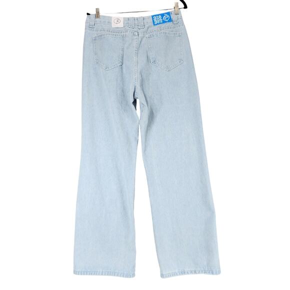 Polar Skate Co Big Boy Wide Leg Jean L Men High Rise Lt Blue Baggy 90s Y2K 31x29 - Picture 2 of 13